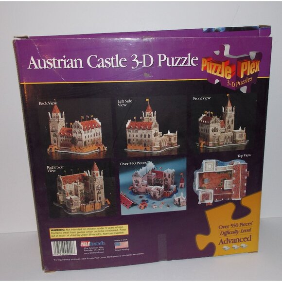 Austrian Castle 3D Puzzle 550 Pieces 15in Long PuzzlePlex Advanced Level - Picture 2 of 2